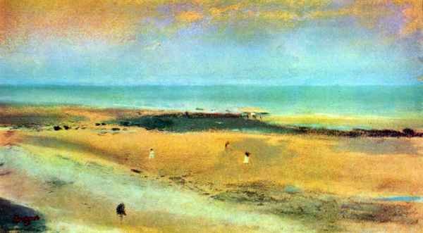Beach at low tide 1 by Degas A4 Photo Print