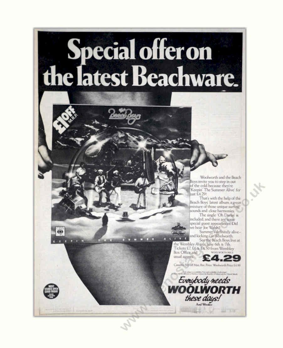 Beachware Beachboys Offer Vintage Retro Advert Poster A4 Photo Print