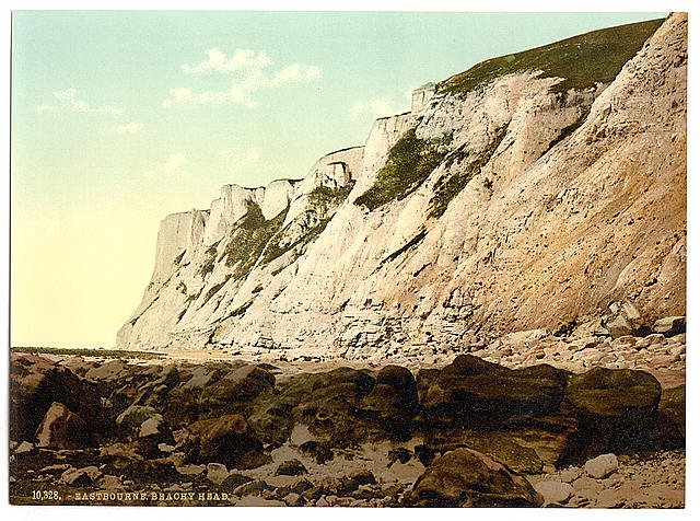 Beachy Head from below Eastbourne Vintage A4 Photo Print
