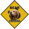 Bear Crossing Warning Vintage Retro Advert Ads A4 Photo Print