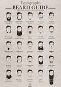 Beard Styles Typography barber advert A4 Photo Print