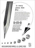 Bearings Jet Plane Vintage Retro Advert Poster A4 Photo Print