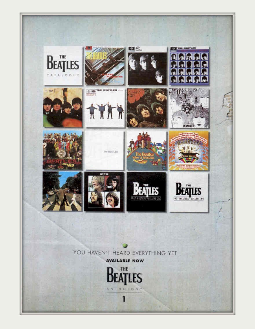 Beatles Album Covers Vintage Retro Advert Poster A4 Photo Print