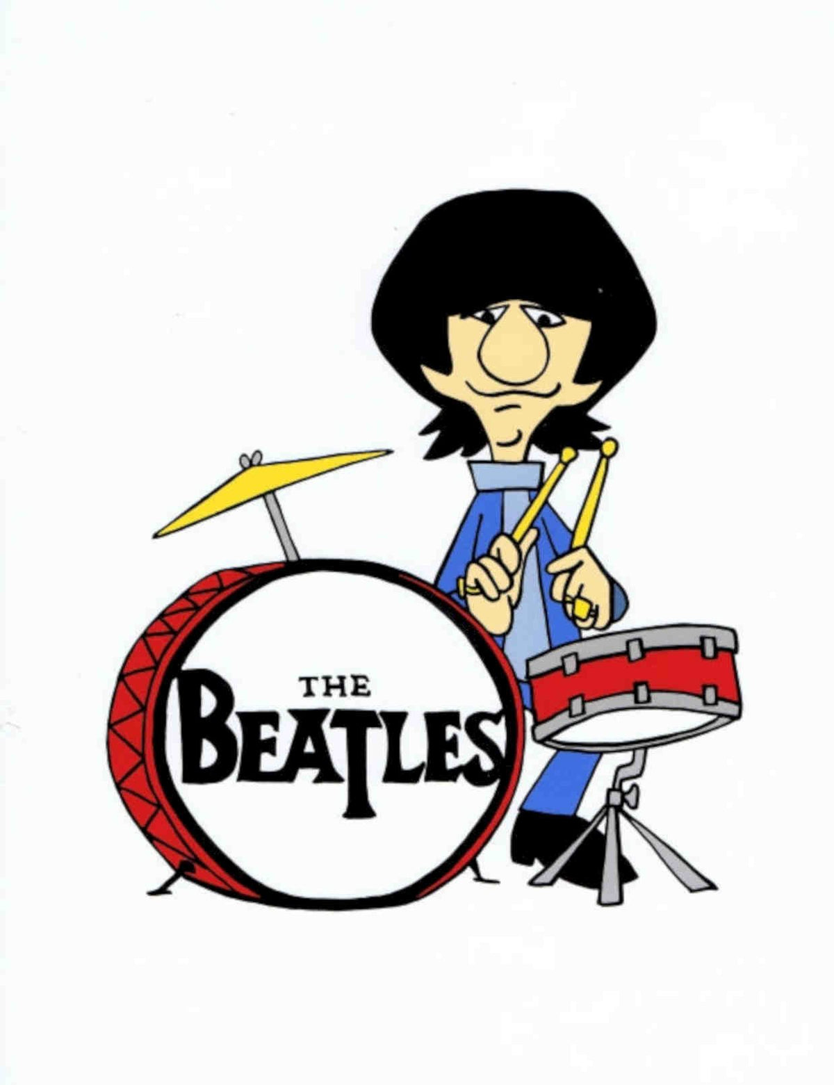 Beatles Drum Set Vintage Retro Advert Poster A4 Photo Print
