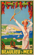 Beaulieu Mer Tennis Vintage Retro Advert Poster A4 Photo Print