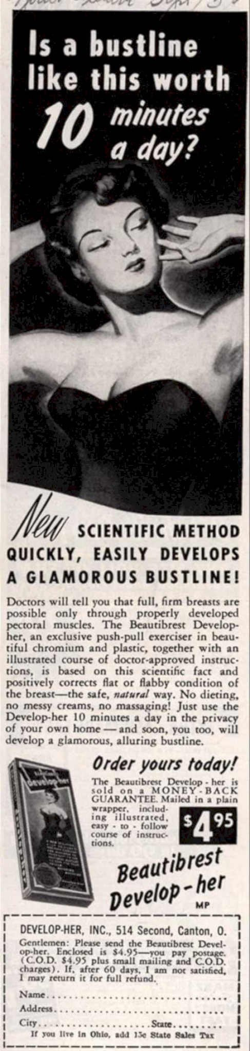 Beautibest Develop Her Vintage Retro Advert Ads A4 Photo Print
