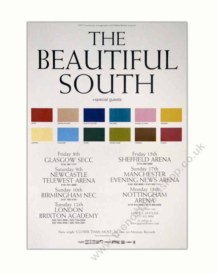 Beautiful South Tour Vintage Retro Advert Poster A4 Photo Print