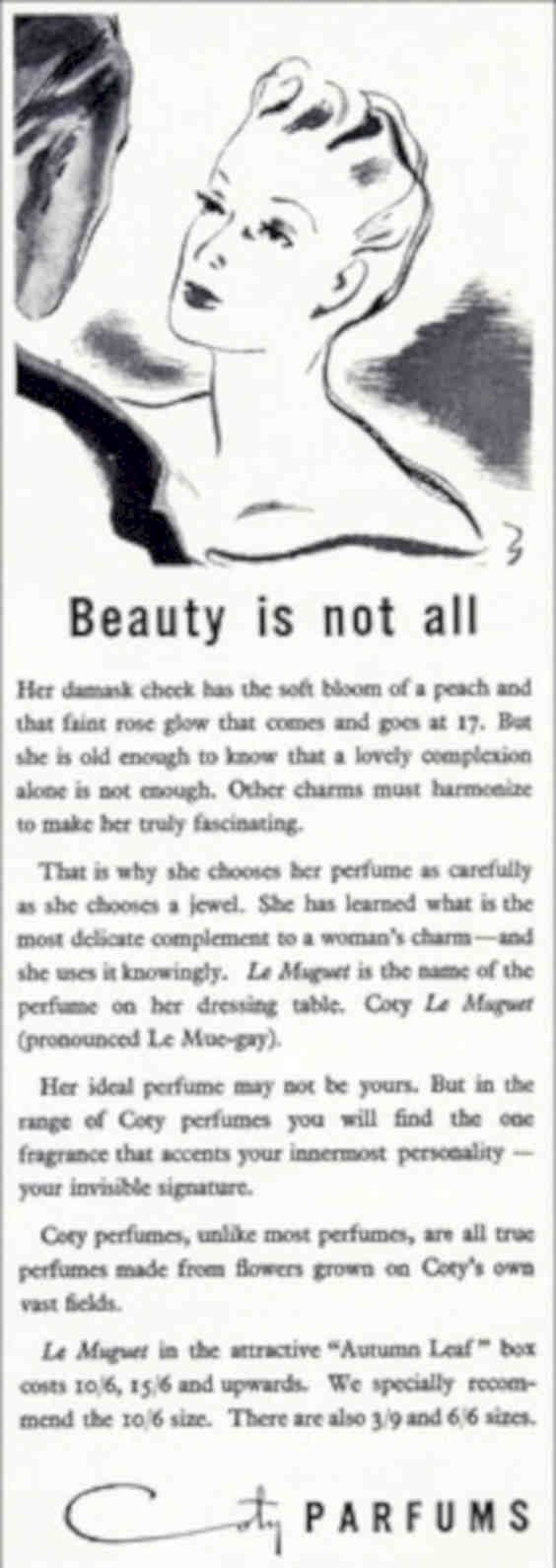 Beauty Coty Maguet Vintage Retro Advert Poster A4 Photo Print