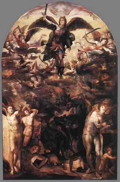 Beccafumi Domenico Fall Of The Rebellious Angels A4 Photo Print