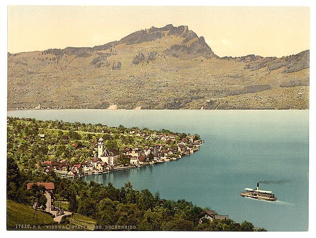 Beckenreid Lake Lucerne Vintage A4 Photo Print