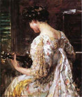 Beckwith James Carroll Woman with Guitar A4 Photo Print