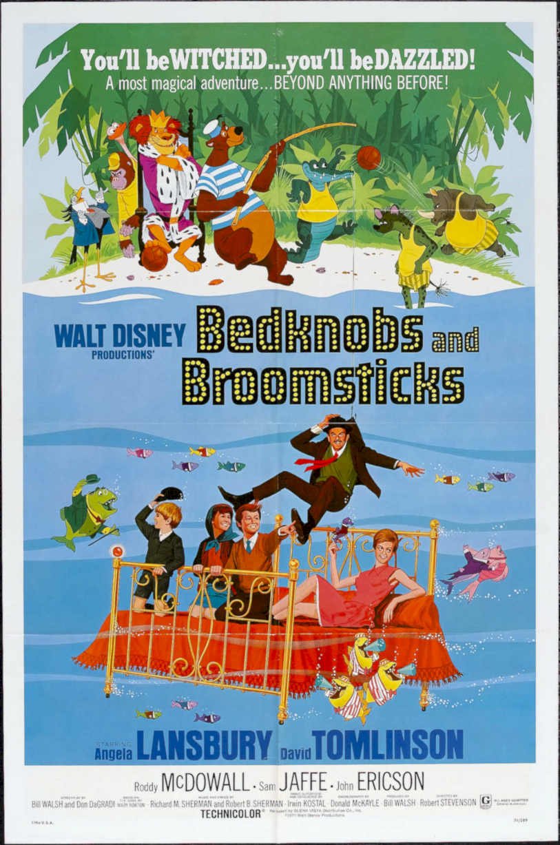 Bedknobs Broomsticks Sandman Vintage Retro Advert Poster A4 Photo Print