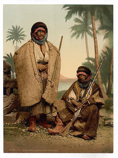 Bedouin shepherd of Syria Vintage A4 Photo Print