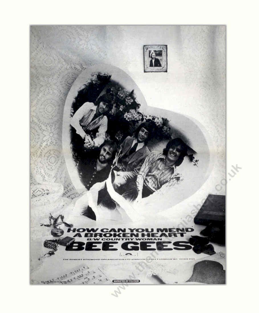Bee Gees Broken Vintage Retro Advert Poster A4 Photo Print