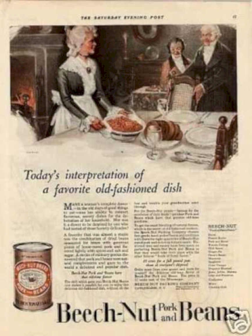 Beech Nut Beans Vintage Retro Advert Ads A4 Photo Print
