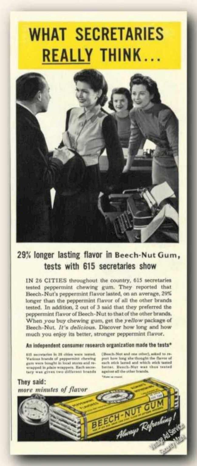 Beech Nut Gum 2 2 Vintage Retro Advert Ads A4 Photo Print