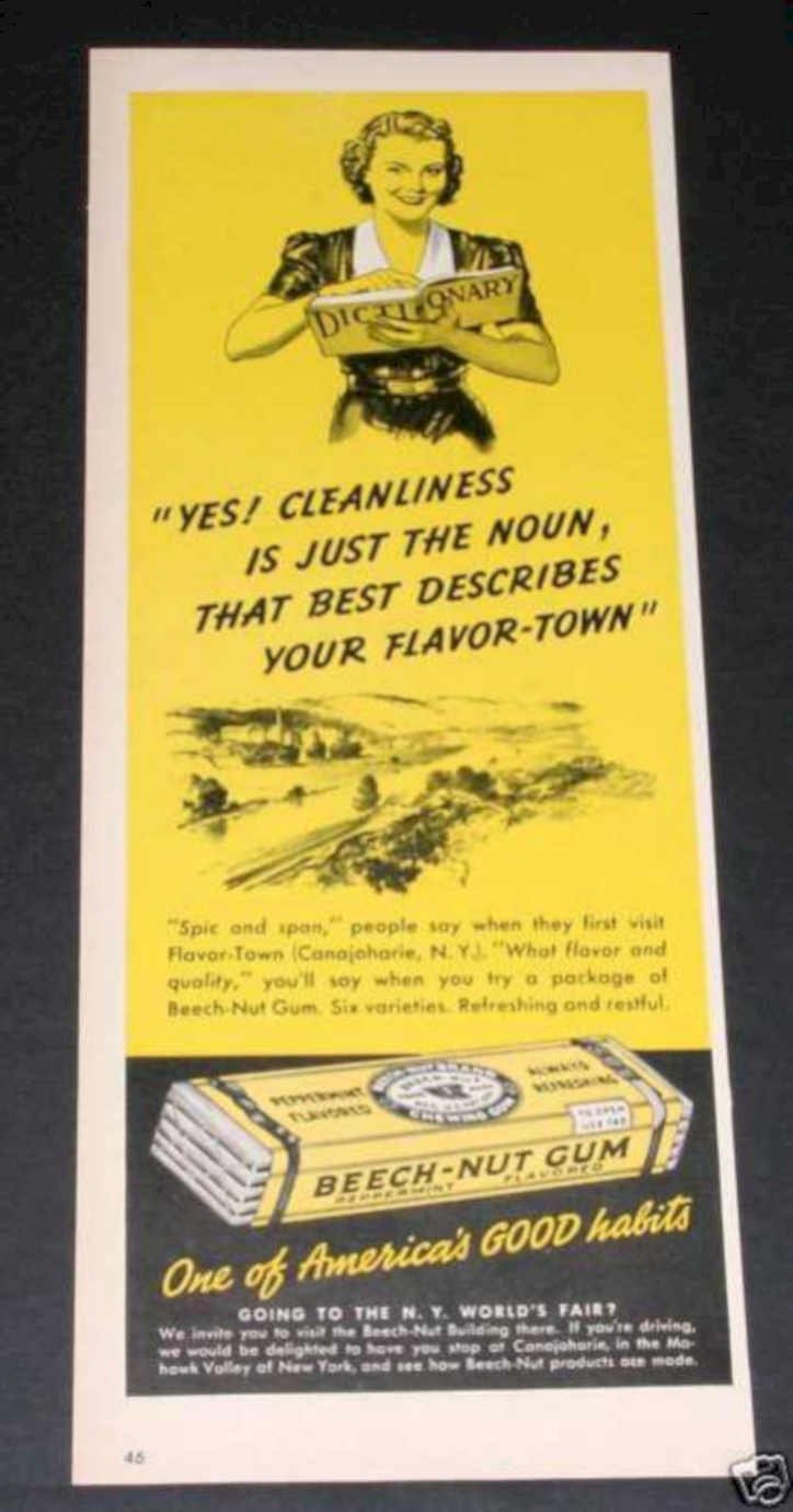 Beech Nut Gum 2 Vintage Retro Advert Ads A4 Photo Print