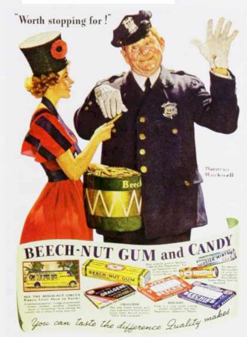 Beech Nut Gum 3 Vintage Retro Advert Ads A4 Photo Print