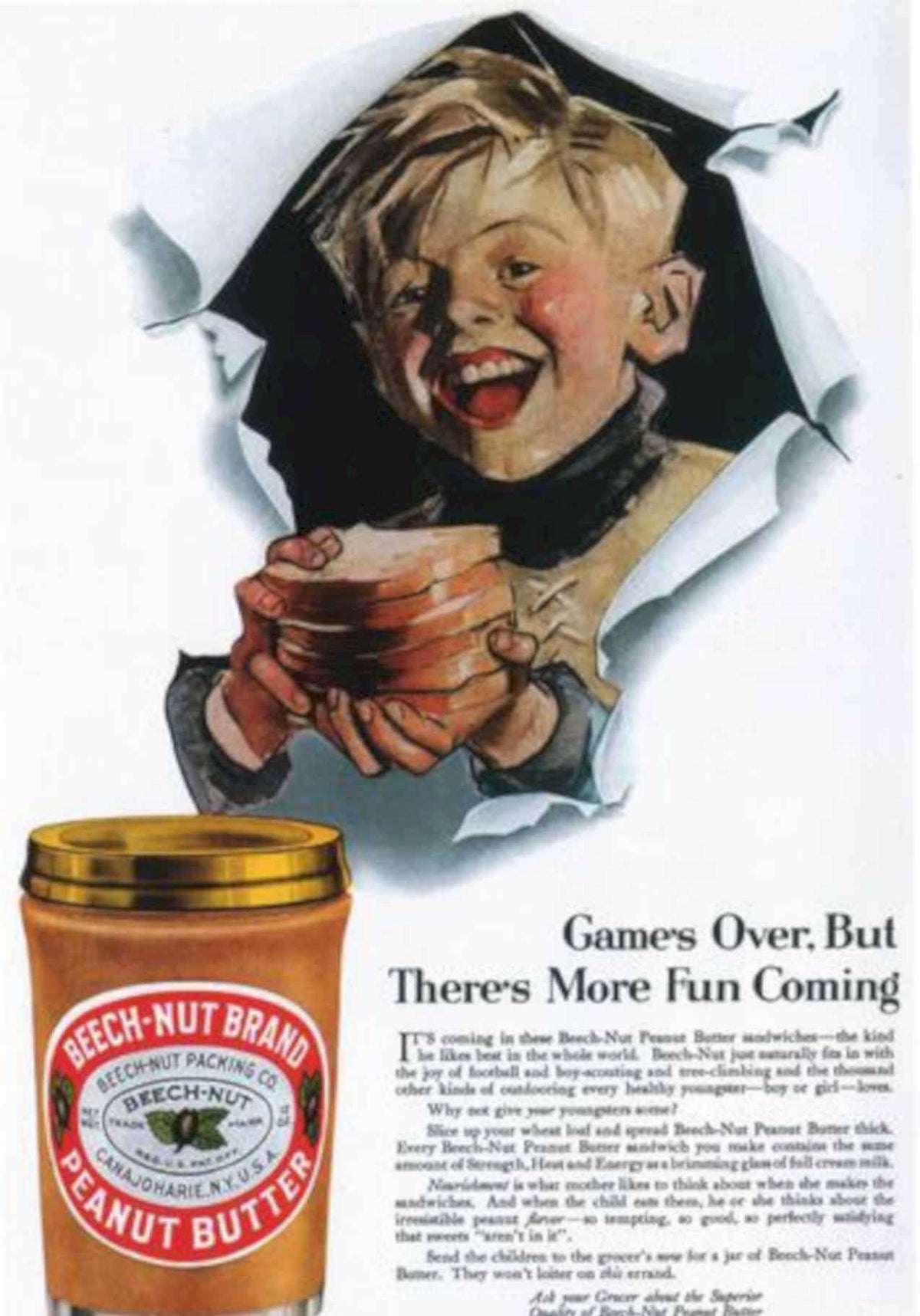Beech Nut Peanut Vintage Retro Advert Poster A4 Photo Print