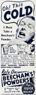 Beecham Powders Cold Vintage Retro Advert Poster A4 Photo Print