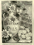 Beechams Pills Flowers Vintage Retro Advert Poster A4 Photo Print