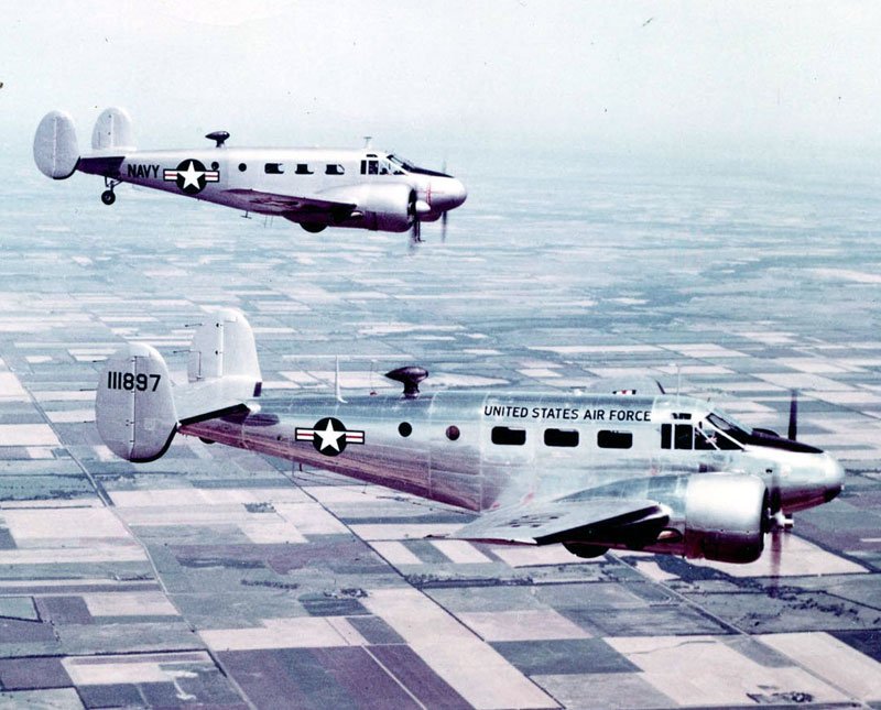 Beechcraft C45 Expeditor 6 Military A4 Photo Print