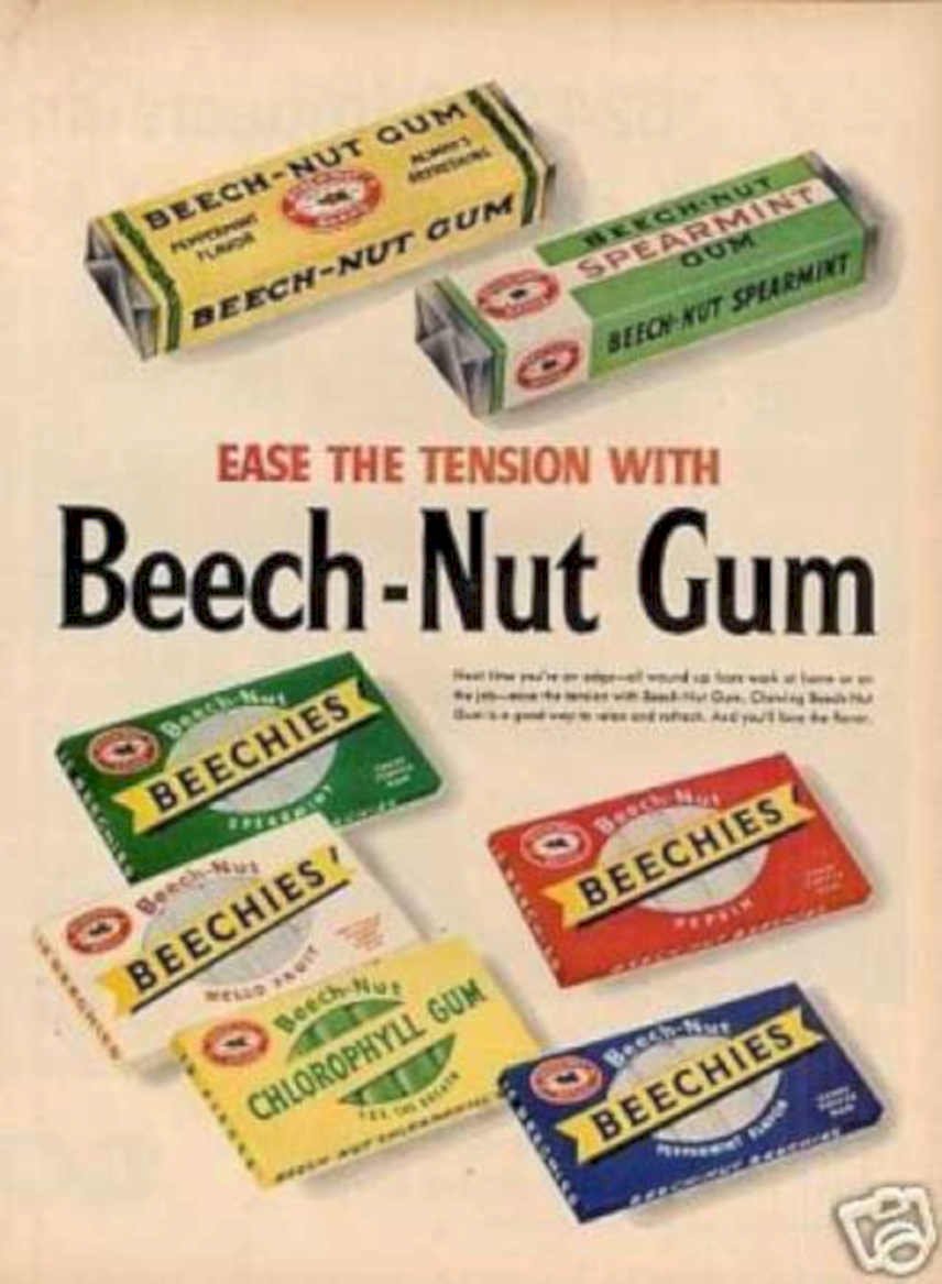 Beechnut Gum Boxes Vintage Retro Advert Ads A4 Photo Print