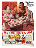 Beechnut Gum Circus Clowns Vintage Retro Advert Poster A4 Photo Print