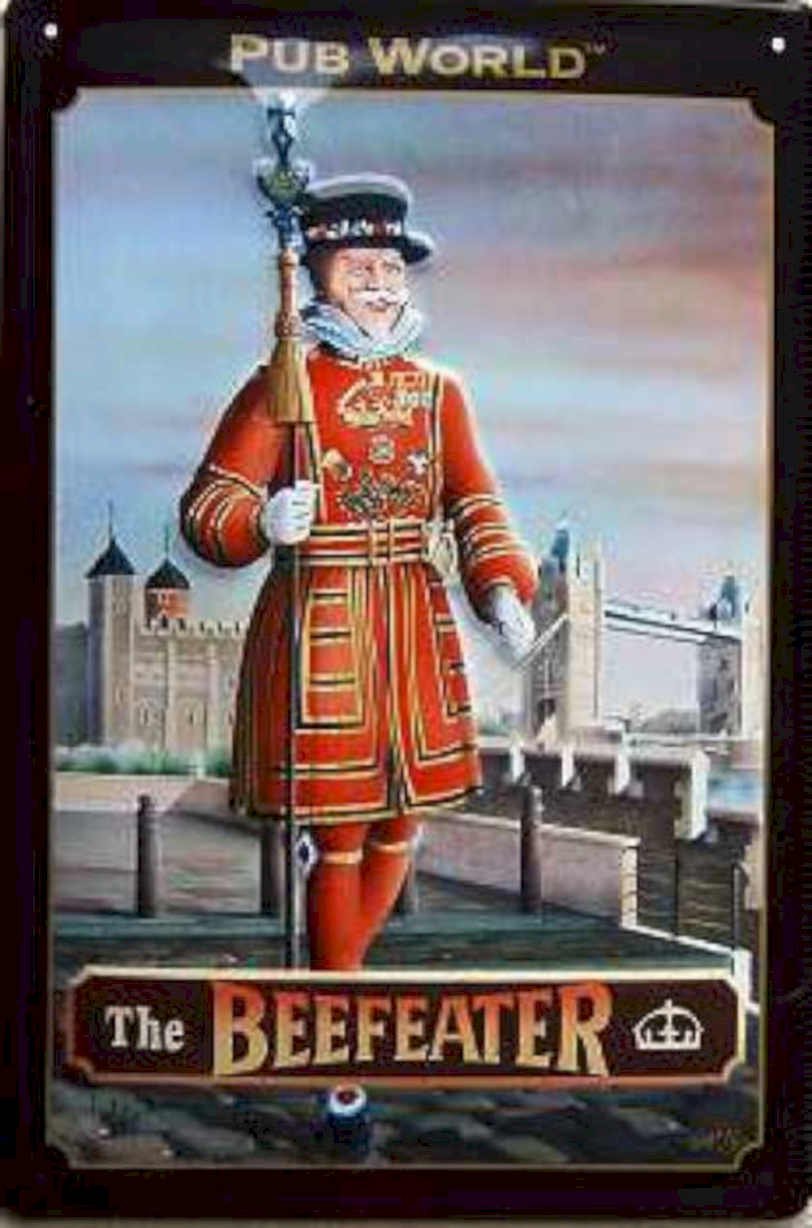Beefeater Tower Bridge Vintage Retro Advert Ads A4 Photo Print