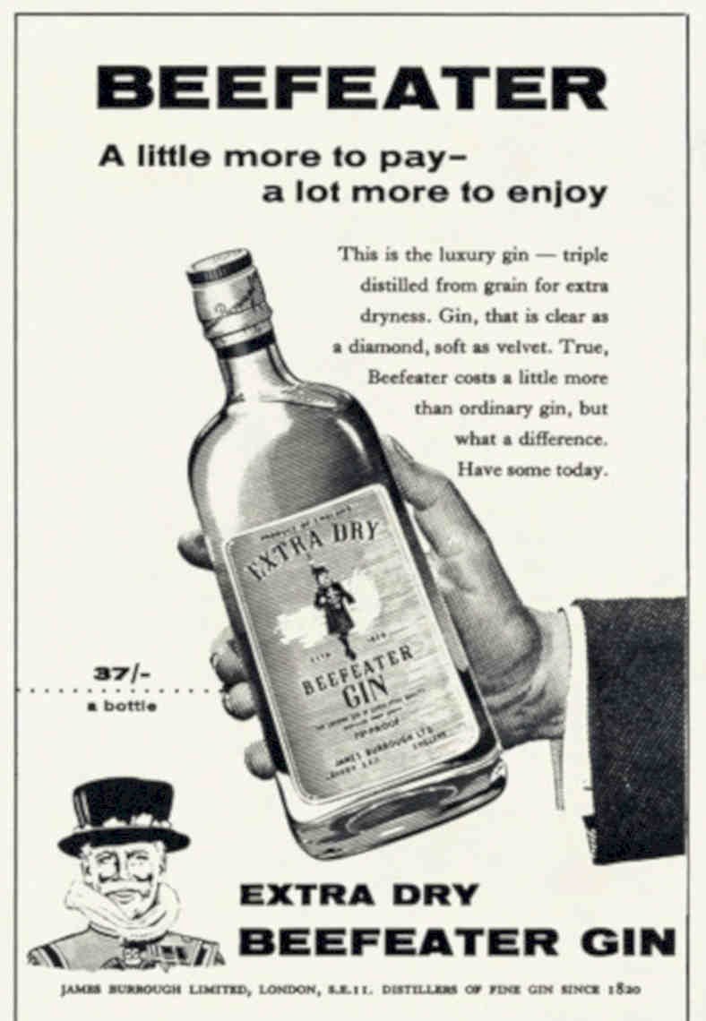 Beefer Extra Gin Vintage Retro Advert Poster A4 Photo Print