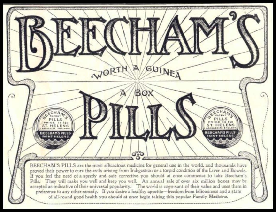 Beehams Pills Sthelens 2 Vintage Retro Advert Ads A4 Photo Print