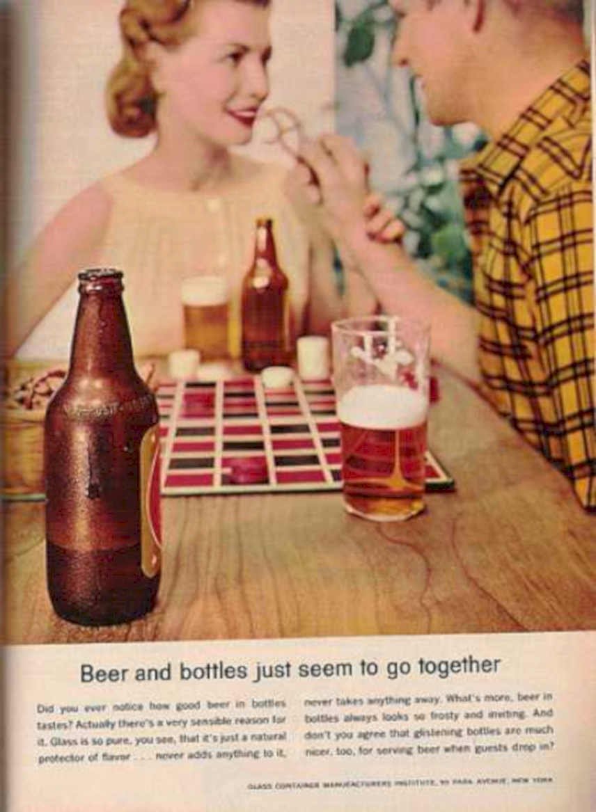 Beer Bottles Checkerboard Vintage Retro Advert Ads A4 Photo Print