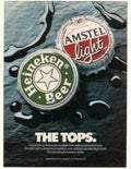 Beer Bottles Tops Vintage Retro Advert Ads A4 Photo Print