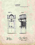 Beer Cooler Patent Print 1876 A4 Photo Print