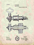 Beer Faucet Patent Print 1882 A4 Photo Print