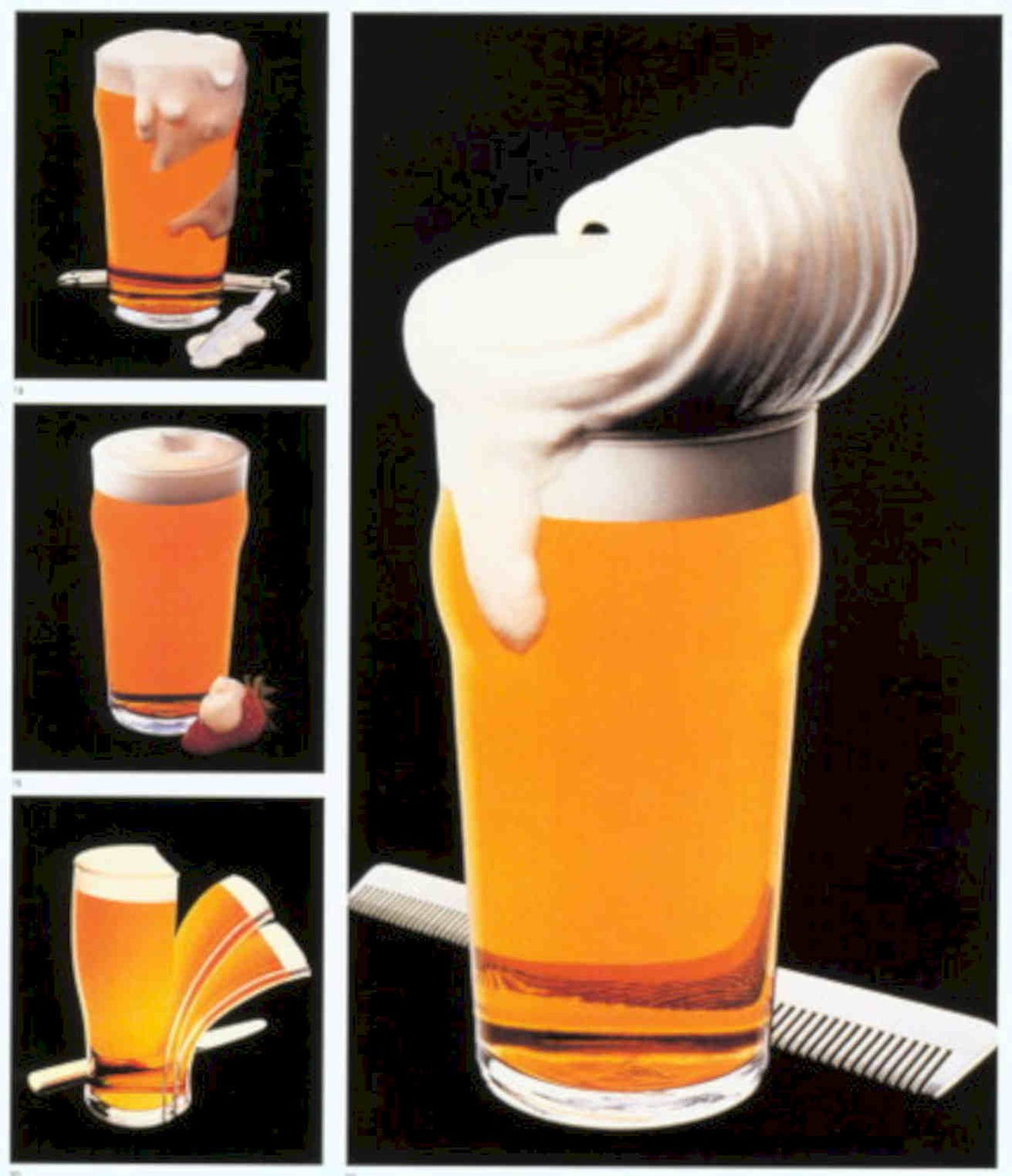 Beer Float Illusion Vintage Retro Advert Poster A4 Photo Print