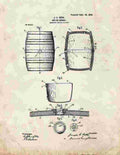 Beer Keg Patent Print 1898 A4 Photo Print