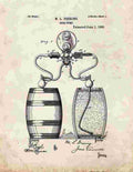 Beer Pump Patent Print 1886 A4 Photo Print