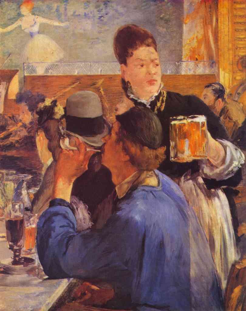 Beer Waitress Manet A4 Photo Print