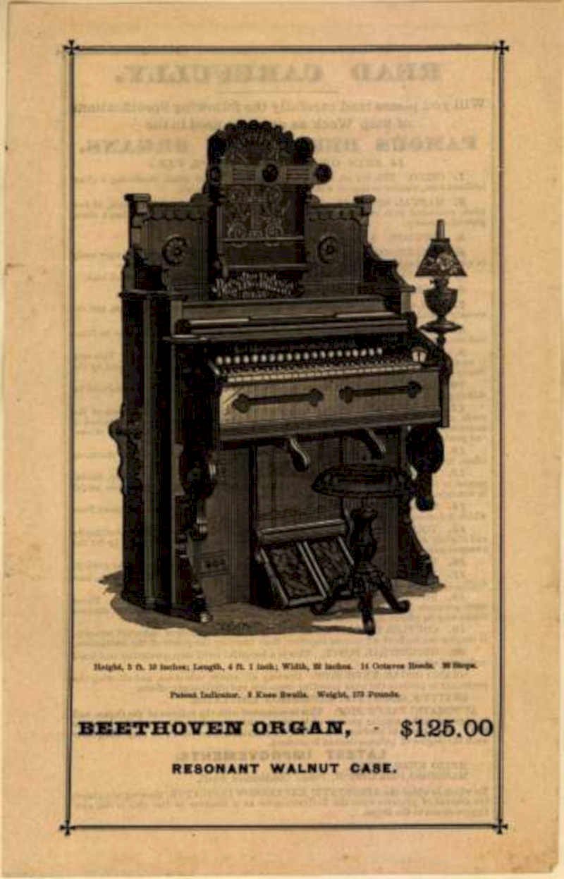 Beethoven Organ Case Vintage Retro Advert Ads A4 Photo Print