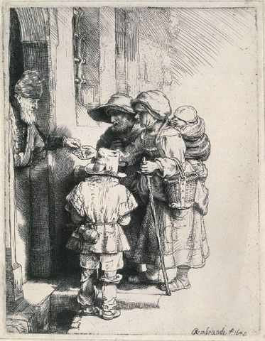 Beggars At Door Sil A4 Photo Print