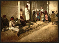 Beggars at mosque Sidi Abderrhaman Algiers Vintage A4 Photo Print