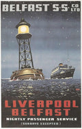 Belfast Ss Co Vintage Retro Advert Poster A4 Photo Print
