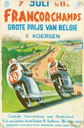 Belgium Grand Prix Vintage Retro Advert Poster A4 Photo Print