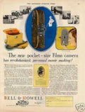 Bell Filmo Camera Vintage Retro Advert Ads A4 Photo Print