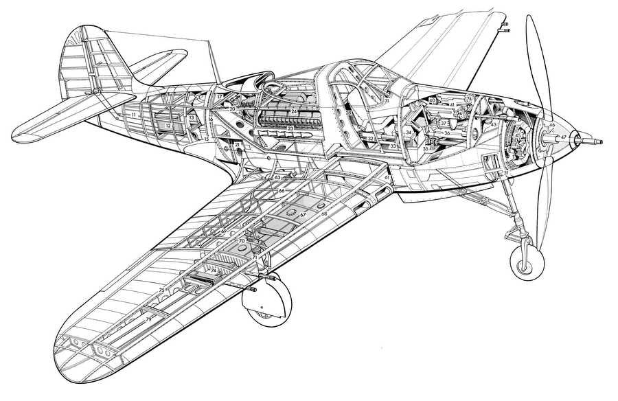 Bell P 39 Airacobra cutaway A4 Photo Print