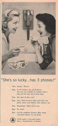 Bell Telephone System 2 Vintage Retro Advert Ads A4 Photo Print