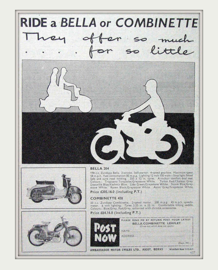 Bella 204 Combiette Vintage Retro Advert Poster A4 Photo Print