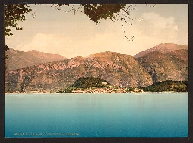 Bellagio general view I Lake Como Vintage A4 Photo Print