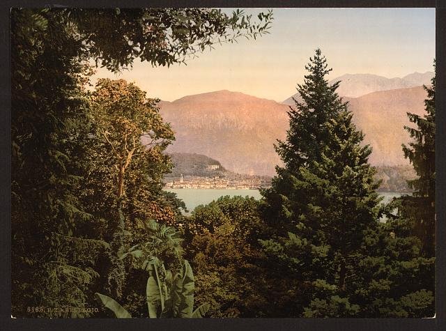 Bellagio general view II Lake Como Vintage A4 Photo Print